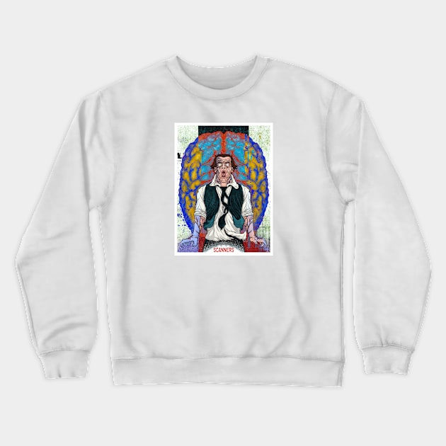 Scanners Crewneck Sweatshirt by forcefedartanddesign